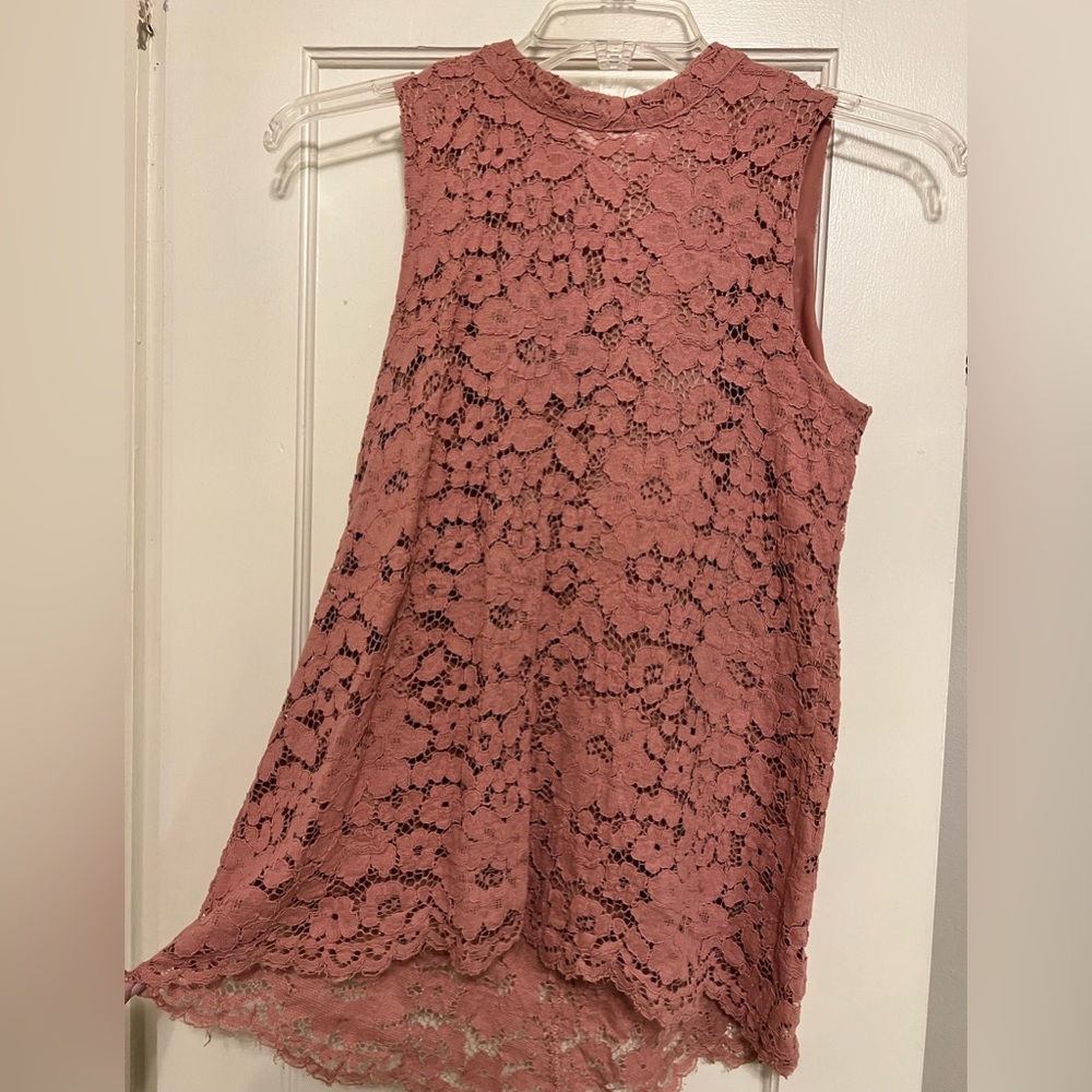 Rose + Olive Lace Tank